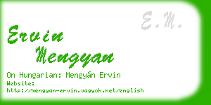 ervin mengyan business card